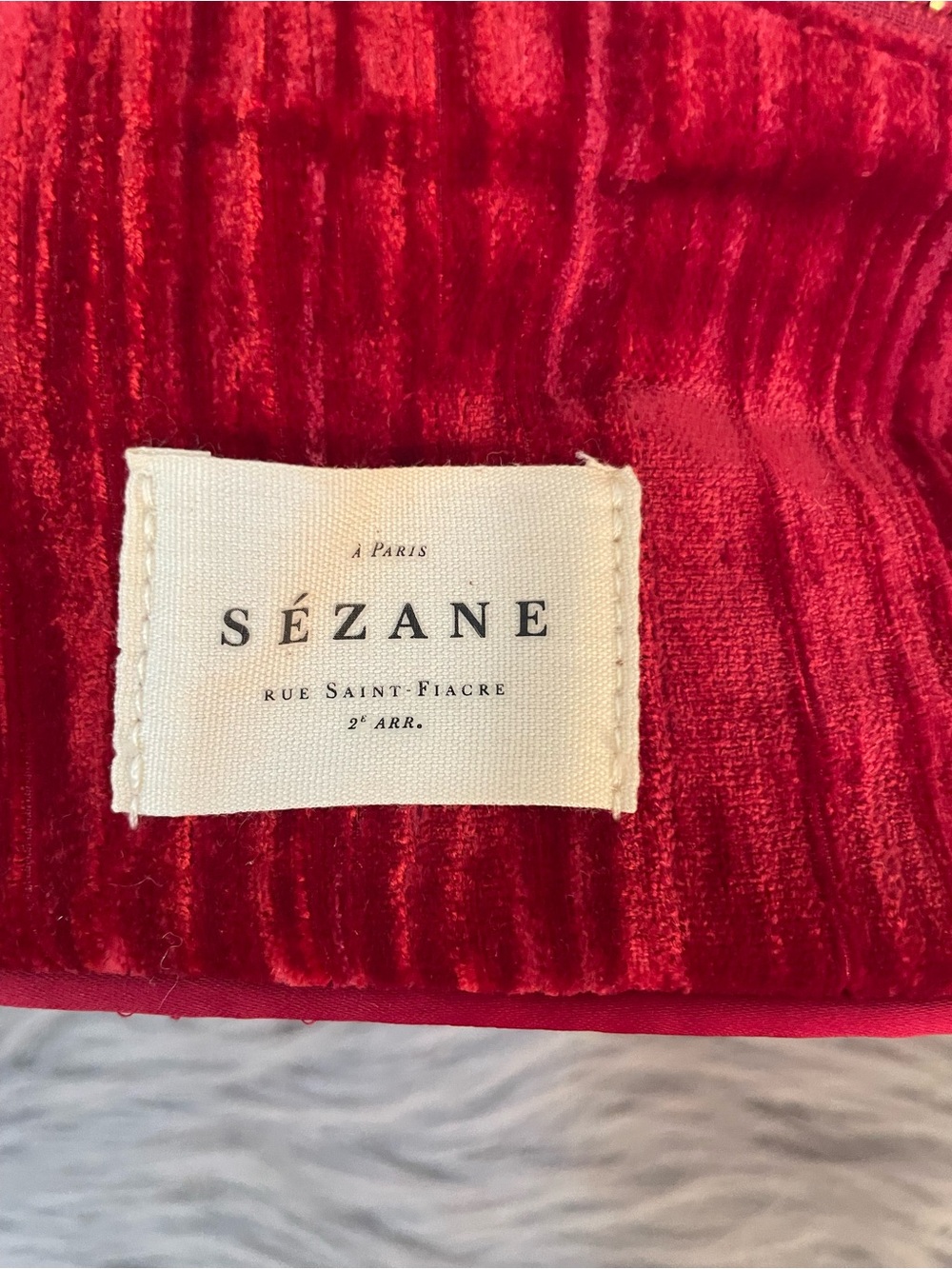 *SOLD;DO NOT BUY*NWOT Sézane Red Velvet Cosmetic Bag - Picture 2 of 9